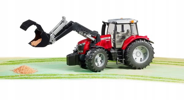 Massey-Ferguson med frontlastare BRUDER 03047 Profi-serien 1:16