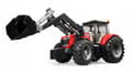 Miniatyrbild 2 av 7: Massey-Ferguson med frontlastare BRUDER 03047 Profi-serien 1:16