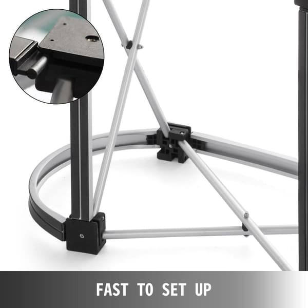 130X98cm Bärbar Pop Up-mässdisk med 2 förvaringsställ,vikbar design,lättanvänd