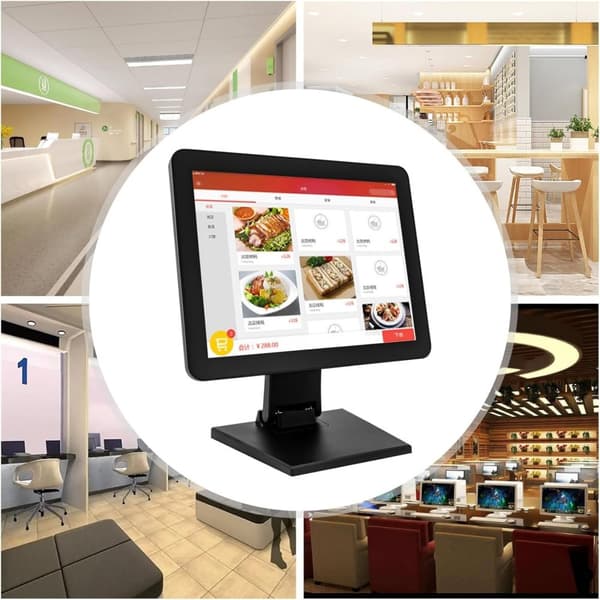 15-tommer LCD-kasseapparat, højopløsningsdisplay, multi-interface tilslutning, energieffektiv