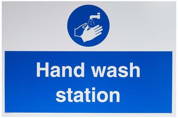 Kon - band - dray - byggplatsskylt Vikingskyltar - MH6013-A2L-3D - Handtvättstation
