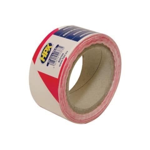Icke-häftande röd och vit gränstejp 50mm x 100m - HPX - Blandad - Röd