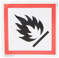 Miniatyrbild 1 av 3: Vikingaskyltar - LN1344-S10-V - Brandfarligt - CLP-symbolskylt, vinyl, 100 mm x 100 mm