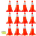 Miniatyrbild 1 av 2: Trafiksäkerhetskonor, reflexkrags, justerbara höjder,18 tum 12 stycken
