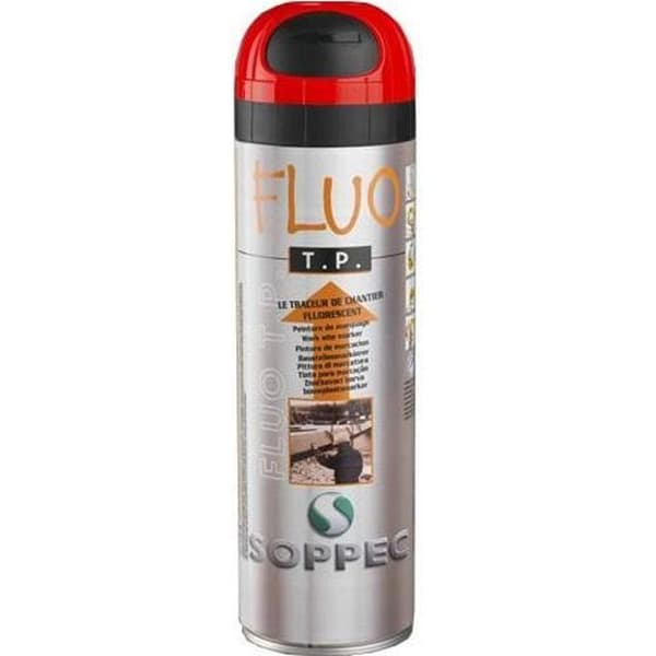 Fluo TP byggplatsspårare 500ml - röd - SOPPEC - 141513O