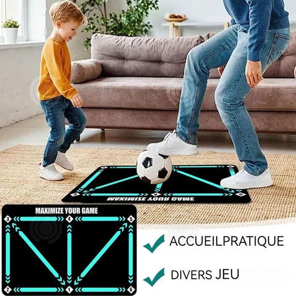 INN Fotbollsträningsmatta 60x90cm Bullerreducerande Fotbollsmatta Silikon Träningsmatta Svart