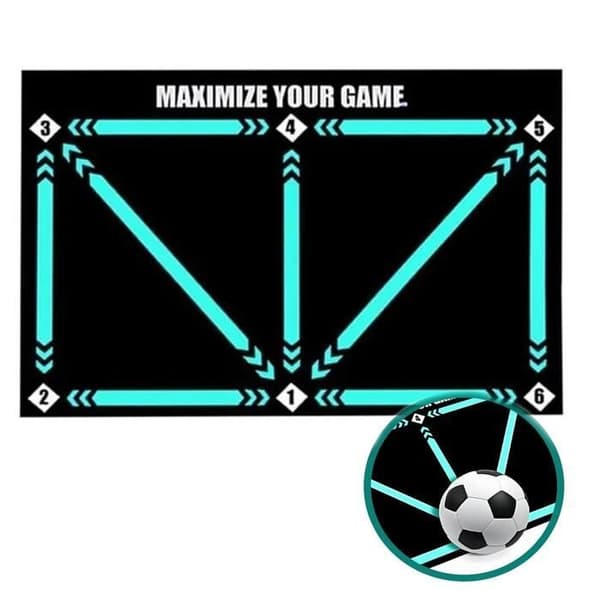 INN Fotbollsträningsmatta 60x90cm Bullerreducerande Fotbollsmatta Silikon Träningsmatta Svart