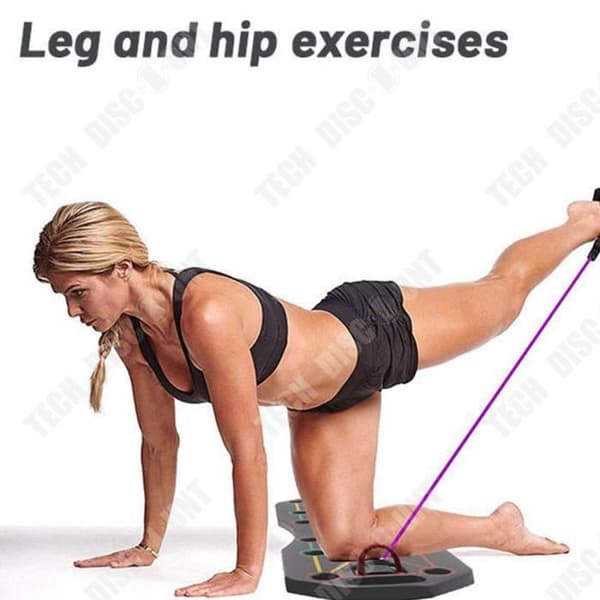 TD® Push Up Board Stand Push Up Board Träningsutrustning Träning Mångsidigt bungyrep Mjuka handtag