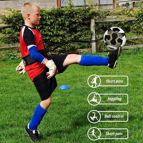 Elastiskt träningsband till fotboll - Gul/Svart, Passar storlek 3, 4, 5 bollar