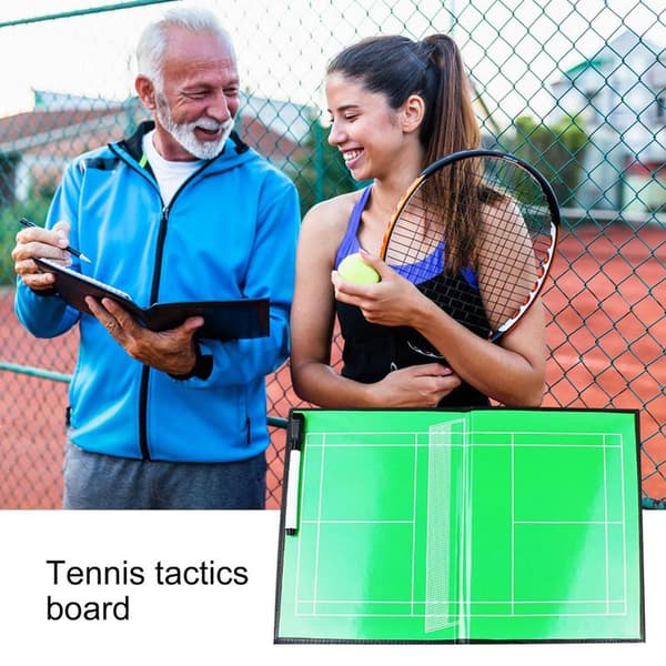 Volleyball Træner Clipboard, Tør-Vis Overflade, Sammenklappelig Design, Egnet til Udendørs Brug