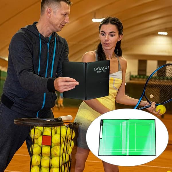 Volleyball Træner Clipboard, Tør-Vis Overflade, Sammenklappelig Design, Egnet til Udendørs Brug
