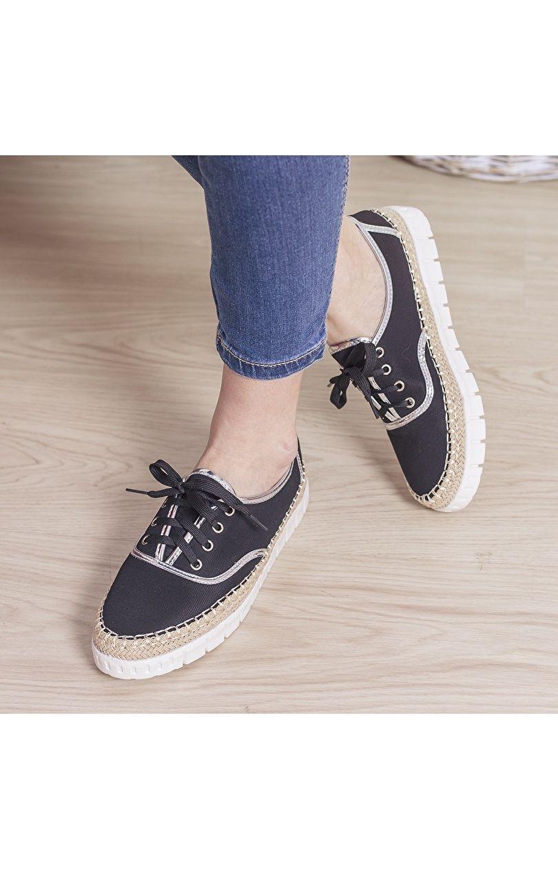 Sort lace-up sneakers, sort, 39