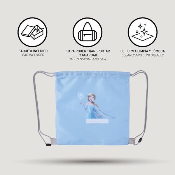 Frozen sko størrelse 27 gymsko barnesko med stoffpose frost elsa