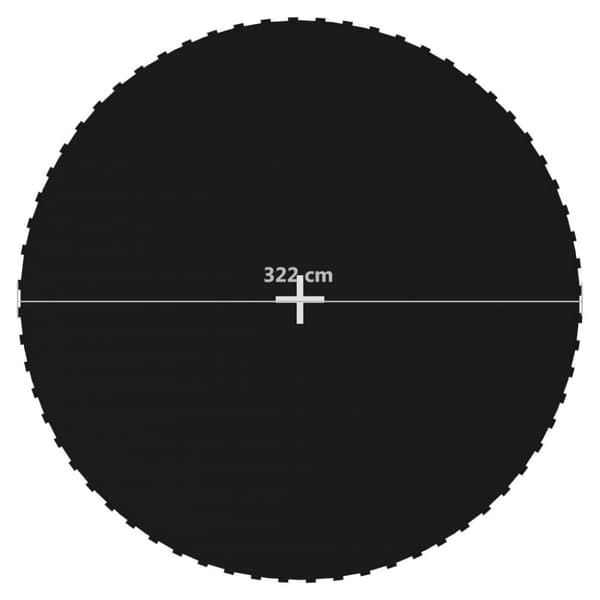 vidaXL Hoppematte stoff svart for 3,66 m rund trampoline