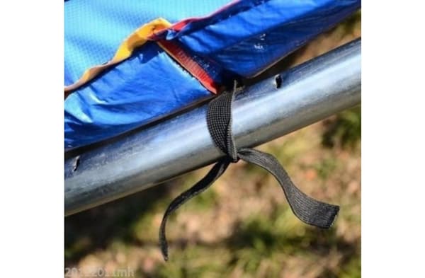 Trampolinudee dække 366, blå kantpude