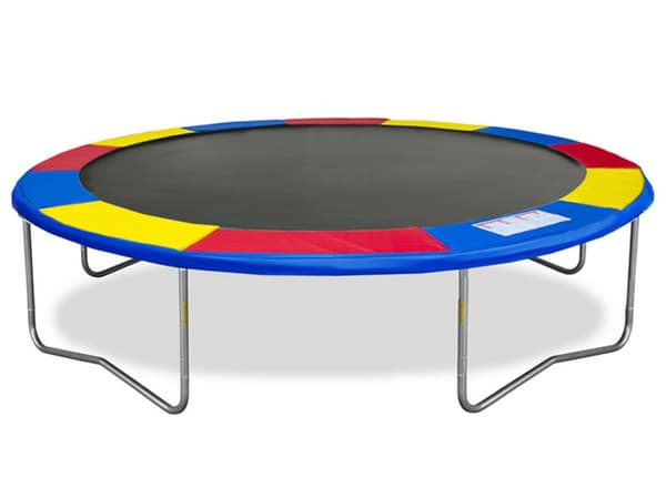 Trampolinfjäderhölje 366 cm 12ft - multikolor - kantskydd
