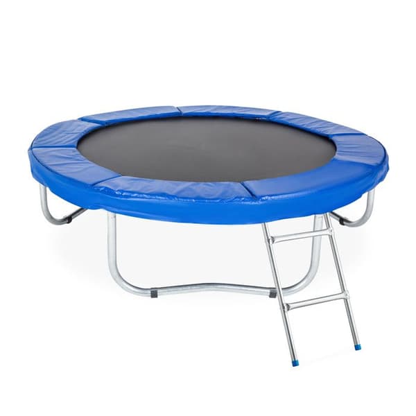 Relaxdays Trampolinstege trappaccessoar trädgård steg barn H x B: 76 x 38 cm, silver