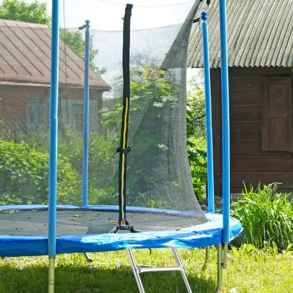 Relaxdays Trampolinstege trappaccessoar trädgård steg barn H x B: 76 x 38 cm, silver