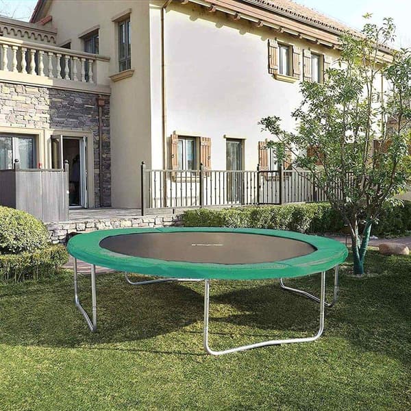 Rootz Trampolin Kantskydd - Inomhus studsmatta - Utomhus studsmatta - Runt Trampolin Överdrag - Grön