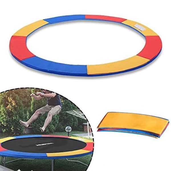LZQ ersättningsdyna för studsmatta, antirivningsskydd, skyddsdyna i standardstorlek (Tricolor, 305 cm-10 FT)