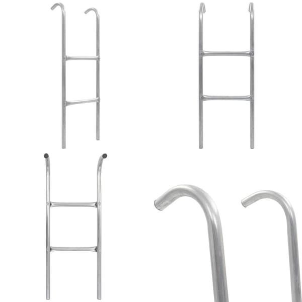 Trampolinstige med 2 trin 102,6 cm stål sølvfarvet - Trampolinstige - Trampolinstiger - Home & Living