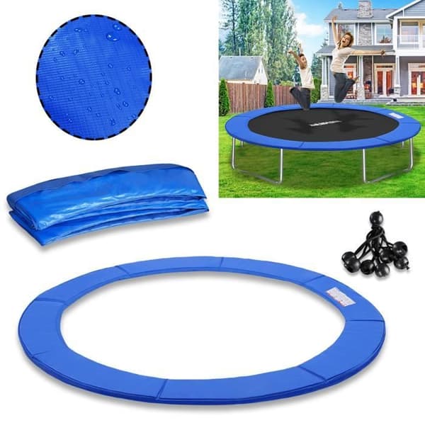 YUENFONG studsmatta kantskydd Ø 366 PVC PE för studsmatta -UV och rivbeständig -12FT Blå