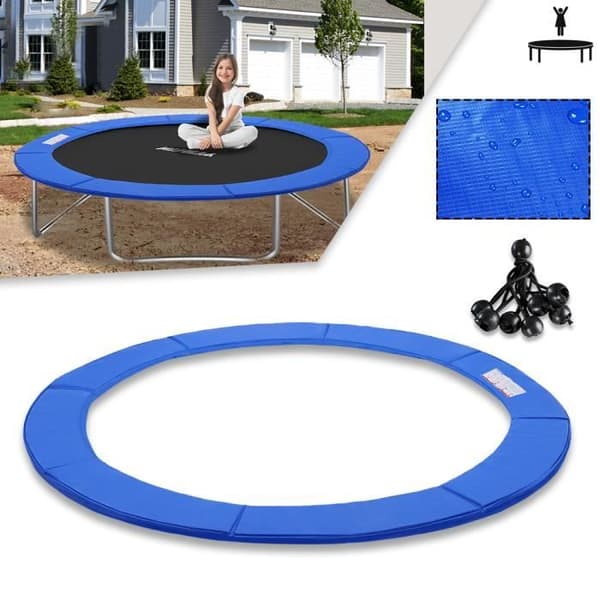 YUENFONG Trampolinkantskydd Ø 305cm - PVC PE för studsmatta - UV- och rivbeständig - 10FT Blå