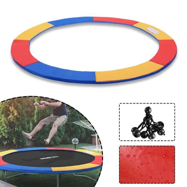 YUENFONG Trampolinkantskydd Ø 305cm - PVC PE för studsmatta - UV- och rivbeständig - 10FT Multicolor