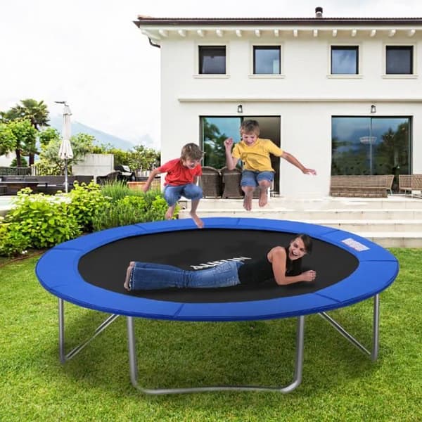 YUENFONG Trampolin kantskydd Ø 244cm - PVC PE för studsmatta -UV och rivbeständig -8FT Blå