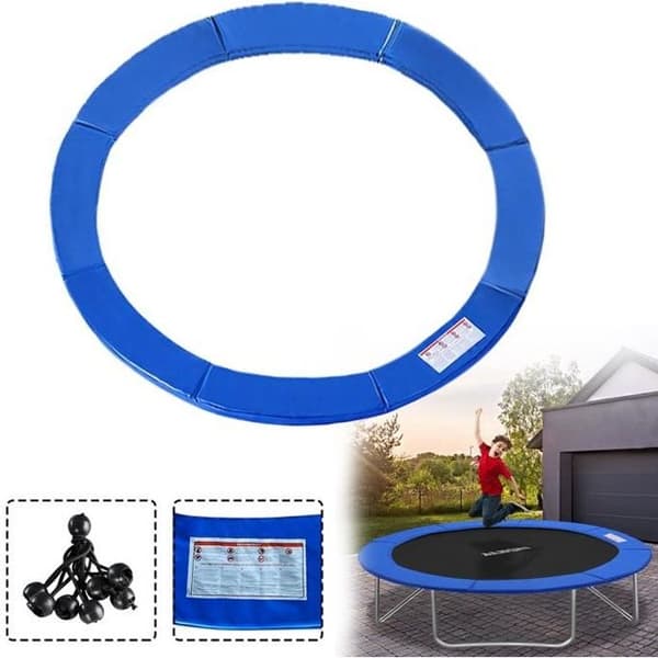 YUENFONG Trampolin kantskydd Ø 244cm - PVC PE för studsmatta -UV och rivbeständig -8FT Blå