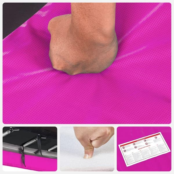 Rootz Trampolinfälgskydd - Trampolinkantskydd - Trampolinskydd - Trampolinstoppning - Trampolinramskydd - Rosa
