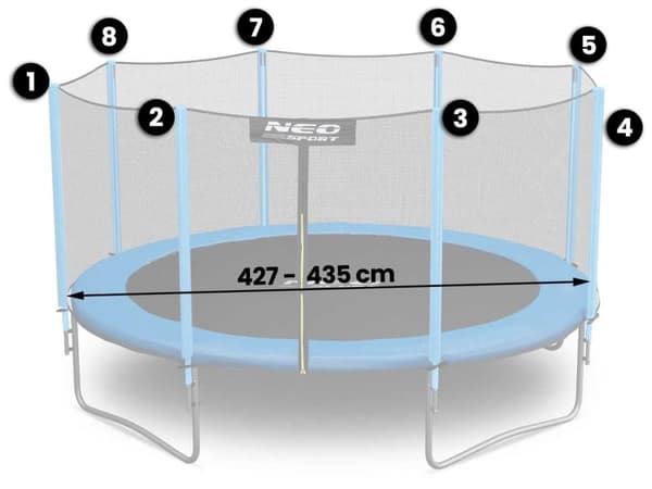 Utomhustrampolinnät 435cm 14ft Neo-Sport