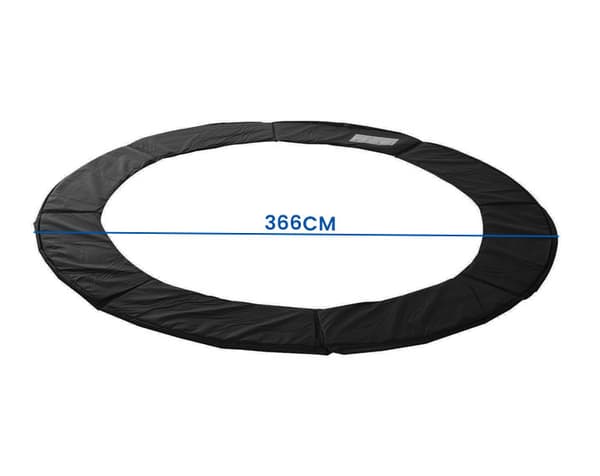 Blå Trampolin Sikkerhedsunderlag, 366cm, Holdbart PVC & PE, Nem Installation