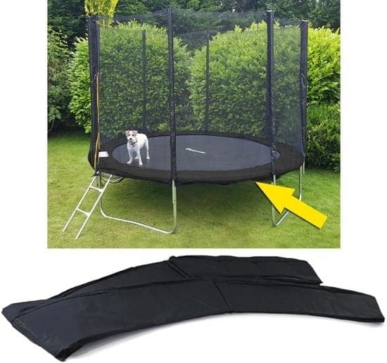 Hållbar svart trampolinkanttäckning, 180-183cm, hög kvalitet PVC & PE, väderbeständig, enkel montering