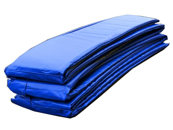 305-312cm Trampolinkanttäckning - Hållbar PVC & PE, Blå, 15mm Tjock för Säkerhet