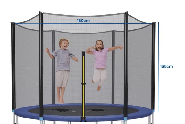 Holdbart 180cm Trampolinsikkerhedsnet - Vejrbestandigt, højkvalitets østrigsk materiale