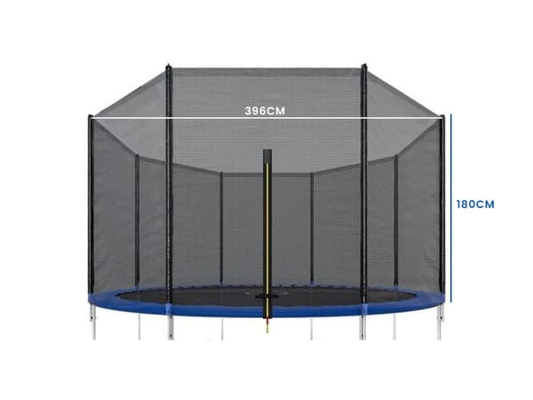 AP Sport Trampolin Säkerhetsnät - 396cm/13ft, Väderbeständig, 180cm Höjd