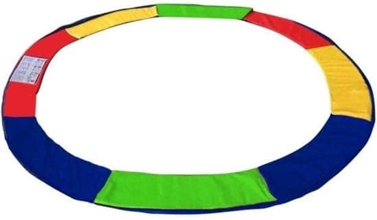 Holdbar regnbue trampolinkantbeskyttelse til skoler og daginstitutioner - 366cm, PVC & PE, 15mm tyk
