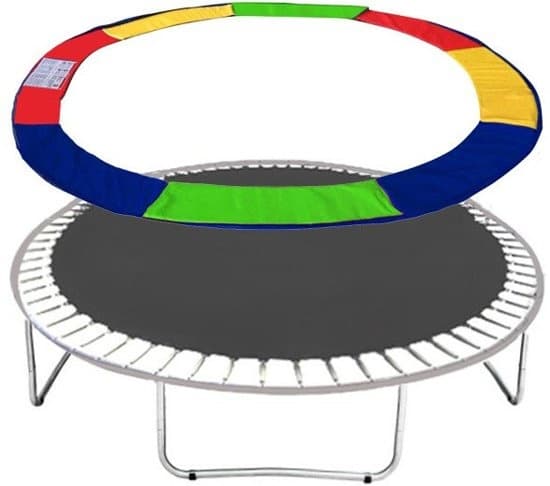 Rainbow Trampoline Reunapeite Kouluille & Päiväkodeille - 366cm, Kestävä PVC & PE, 15mm Paksu