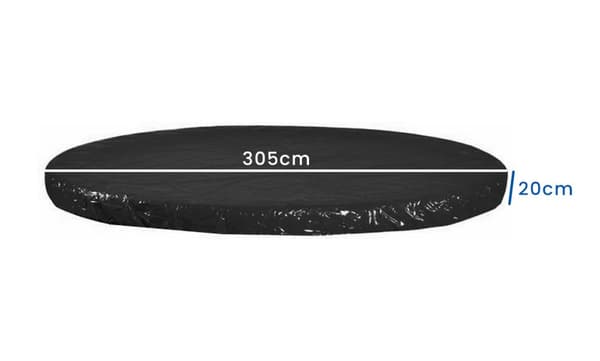 305cm Trampolindække - Holdbart, UV-bestandigt PVC-regn- og snebeskyttelse til familier