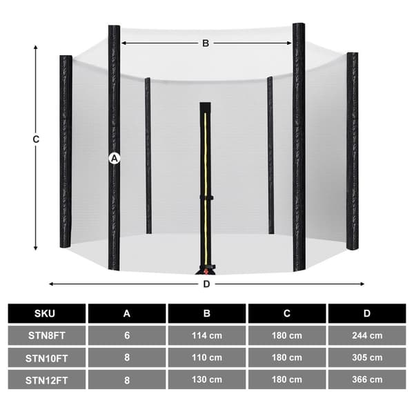 Sikkerhedsnet - til trampolin Ø 244 cm