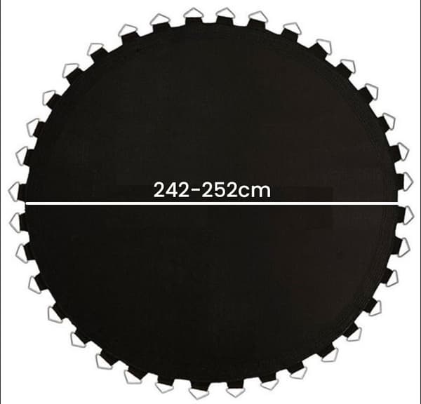 Viking Sports Trampoliini Jousimatto & Verkko Set - 8Ft, 42 Jousta, RVS, 242-252 cm