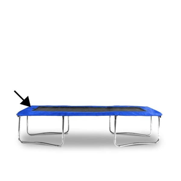 Blå 200x300 cm trampolinsäkerhetsdyna - Hållbar PVC & EPE-skum för familjekul