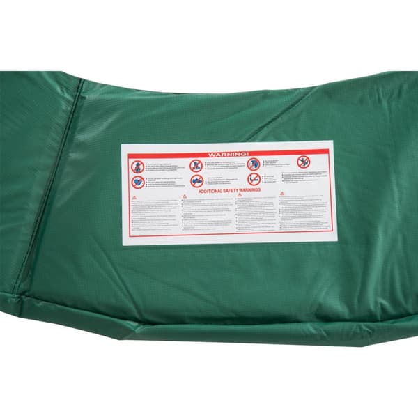 305cm Trampolin Sikkerhedspude - Holdbar PVC & PE, Vejrbestandig, Grøn, 15mm Tykkelse, 28cm Bredde
