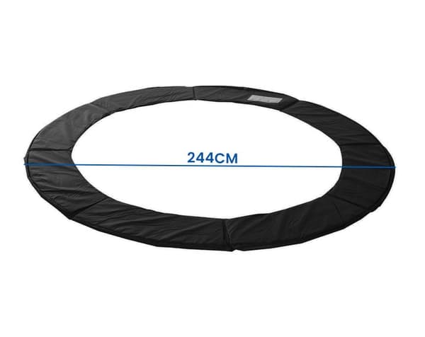 Holdbar 244cm Trampolinkantbeskyttelse - Højkvalitets PVC & PE, Vejrbestandig, 15mm Tykkelse, 30cm Bredde