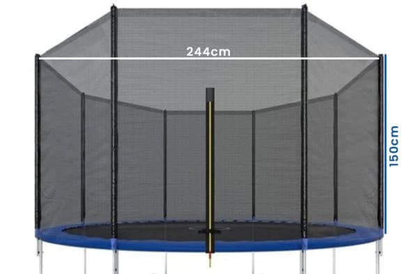 Viking Sports Trampoline Turvaverkko 244cm Ulkotrampoliineille