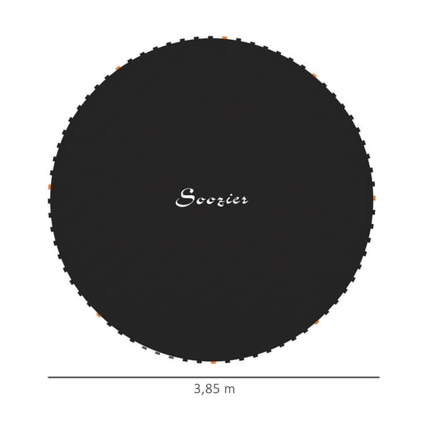 Rootz Trampoline Ersättningsduk - Jumping Mat - Trampoline Cover - Hållbart & UV -skyddat - Ø 385 cm - Passar Ø 4,3 m trampoliner med 14 cm fjädrar