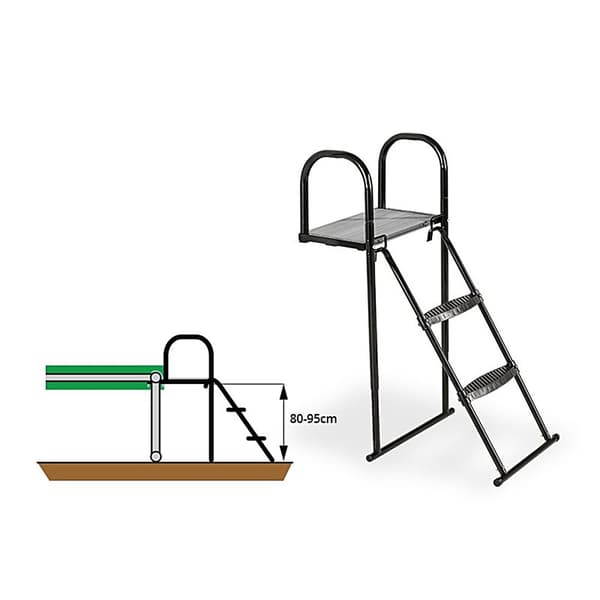 EXIT trampolinplatform med stige til rammehøjde 80-95cm