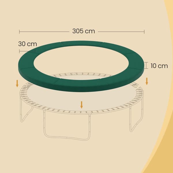Trampoline Edge Cover-305 cm, UV-resistent vårskydd