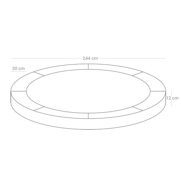 Trampolin Kantöverdrag, SONGMICS, Ø 366 cm, Blå